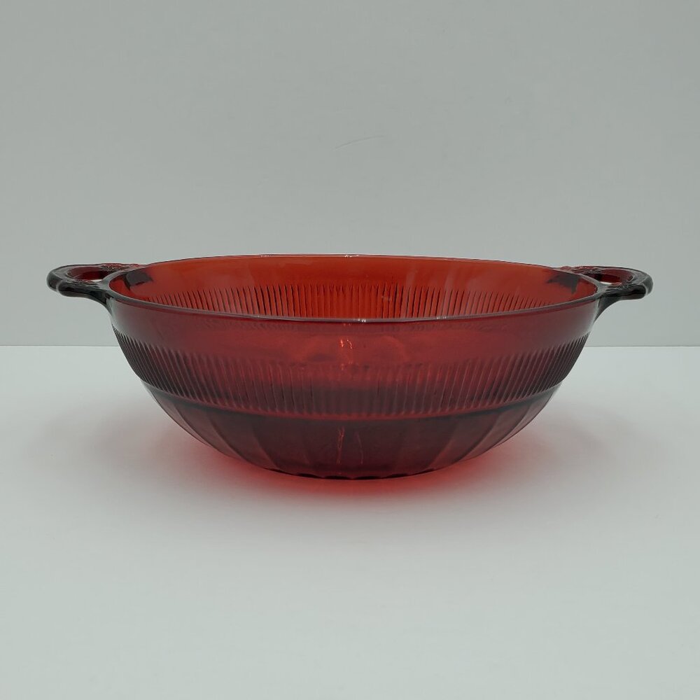 Anchor Hocking Coronation Royal Ruby Bowl Ruby Red Glass Bowl Open Candy Dish